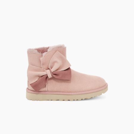 UGG Classic Mini Two-Tone Bow - Boots Dame - Oransje (NO-V574)